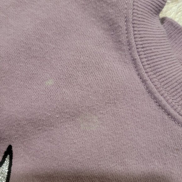 Def Leppard Sweater Glitter Animal Print Mauve Pink Sz S - Picture 8 of 8